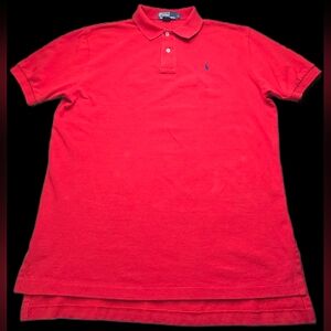 Vintage Polo by Ralph Lauren Men’s Red Short Sleeve Polo Shirt Size Large Cotton